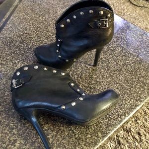 BCBGeneration Black Studded Ankle Booties